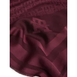 Tommy Hilfiger Schal mit Logo-Muster, Bordeaux, 1