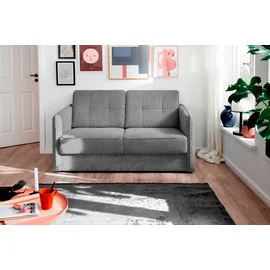 Home Affaire Schlafsofa HOME AFFAIRE "Milano", grau, B:147cm H:89cm T:87cm, 100% Polyester, Sofas, Schlafsofa, zwei einzeln ausziehbare Liegefunktionen