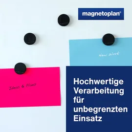 Magnetoplan Ergo-Magnete, medium, schwarz, Pack a 10 Stück