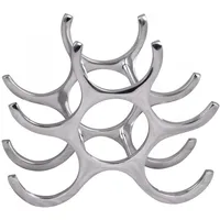Wohnling Weinregal Design 24 x 10 x 24 cm Silber