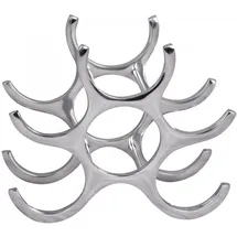 Wohnling Weinregal Design 24 x 10 x 24 cm Silber