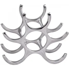 Wohnling Weinregal Design 24 x 10 x 24 cm Silber