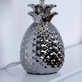 ETC Shop Tischlampe Ananas Design Silber