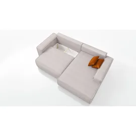 mebloland Ecksofa TOR mit Schlaffunktion. Farbe: Dove. - Grau