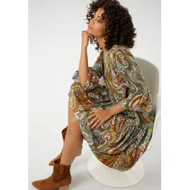 Aniston CASUAL Tunikakleid Paisley Braun/Grün 38