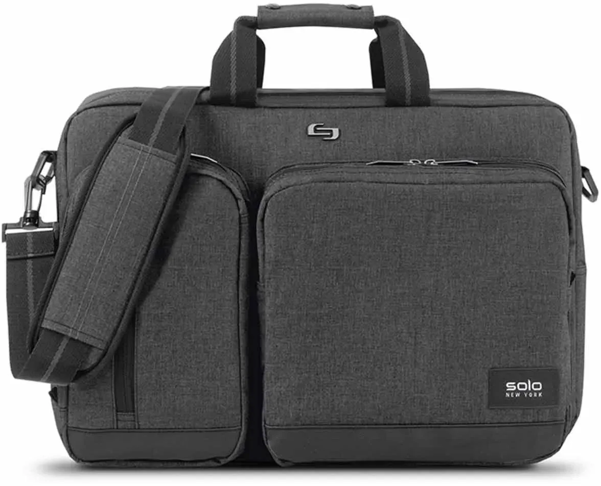 SOLO Duane Hybrid Briefcase Backpack Grey