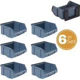 GarPet Stapelbox Kunststoff weiß 6 Stück