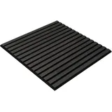 HORI WALL Akustik-Wandpaneele in Holzoptik Schallabsorbierende 3D Wandverkleidung für Wanddeko Selbstklebende Akustikpaneele für Lärmminderung und Raumakustik I 60 x 60 x 1,8 cm I Black Oak