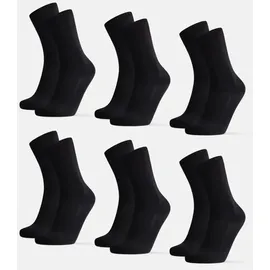 Danish Endurance COTTON CREW SOCKEN 6-Paar Schwarz 43-47