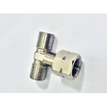 GOK T-Stück Abzweig Doppelanschluss 1/4 LH Verbinder für Gasschlauch Druckminderer Regler Verbindungsstück