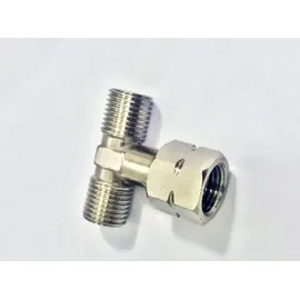 GOK T-Stück Abzweig Doppelanschluss 1/4 LH Verbinder für Gasschlauch Druckminderer Regler Verbindungsstück