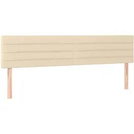 vidaXL Boxspringbett mit Matratze & LED Creme 180x200 cm Stoff