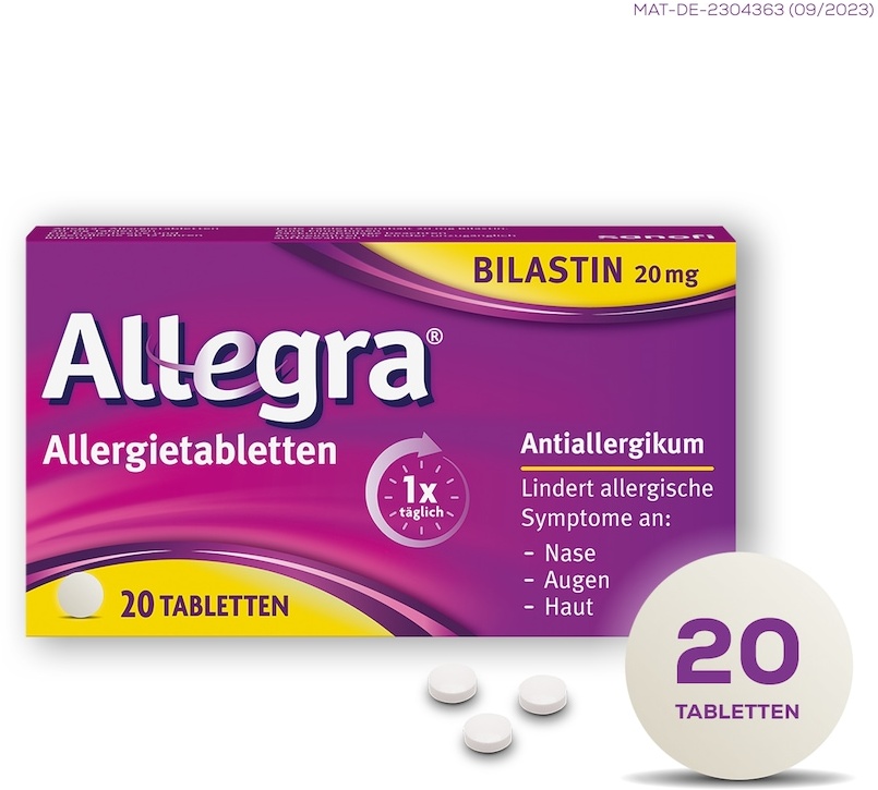 Allegra Allergietabletten 20 mg Tabletten Allergiemittel zum Einnehmen