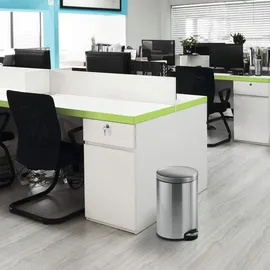 Durable Treteimer 12 l edelstahl