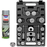 ENVA Bremskolbenrücksteller 22TLG. + 500ml Bremsenreiniger Universal Set für Bremssättel & Elektronische Parkbremsen inkl. 500ml Reiniger & Adapter Kompatibel mit Audi, BMW, VW u.v.m.