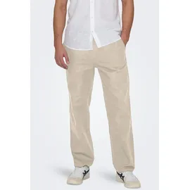 Only & Sons ONSSINUS Loose 0007 COT LIN Pant NOOS Beige L