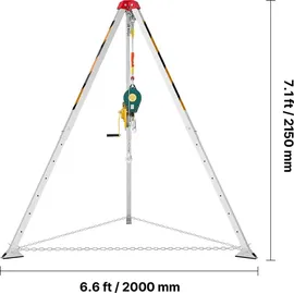 Vevor Seilwinde Aluminium/Stahl 544 kg 30 m Grau