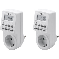 Goobay, Zeitschaltuhr + Smart Plug, Goobay Digitale Zeitschaltuhr, 2 Stück, Weiß