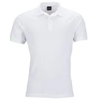James & Nicholson Men's Elastic Piqué Poloshirt JN710, weiß,