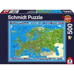 Schmidt Spiele GmbH Puzzle »500 Teile Schmidt Spiele Puzzle Europa entdecken 58373«, 500 Puzzleteile