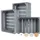 Creative Deco Holzkiste 40 x 30 x 15 cm 3-tlg. grau