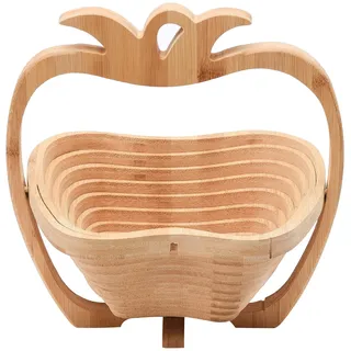 Obstkorb aus Holz, Geschenkkorb für Trockenfrüchte, Faltbarer Obstkorb, Zusammenklappbarer Obst- und Gemüsekorb aus Holz, Zusammenklappbarer Brothalter, Obstschalenhalter für die Küche(#1)