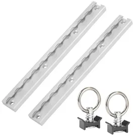 STAHLWERK Zurrschienen 2er Set mit Zurrösen 30 cm Aluminium Airlineschiene