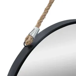Atmosphera - Runder Metallspiegel mit Seil 55x3cm