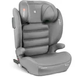 KIKKABOO i-Track i-Size, Kindersitz 15-36 kg ISOFIX – Gruppe 2-3 Autositz ab 3 Jahre bis 12 Jahre, SPS, 12-fach verstellbare Kopfstütze, 100-150 cm, Hellgrau