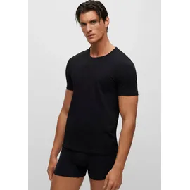 Boss T-Shirt RN 3P Classic - Schwarz Baumwolle unifarben, schwarz, NOS