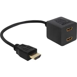 Delock Adapter HDMI High Speed with Ethernet Video-/Audio-Splitter 2 Anschlüsse