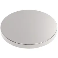 Maul Neodym-Scheibenmagnet selbstklebend 1x10mm 500 g hellsilber VE=10x20 Stück