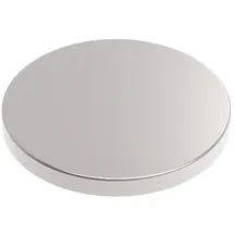Maul Neodym-Scheibenmagnet selbstklebend 1x10mm 500 g hellsilber VE=10x20 Stück