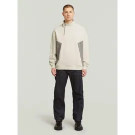 G-Star Fabric Mix Half Zip Sweater Herren Weiß XS