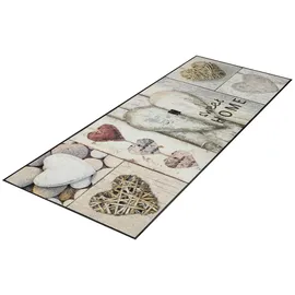 Wash+Dry Vintage Hearts 75 x 190 cm Beige/Grau