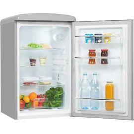 GGV Exquisit RKS120-V-H-160F Retro-Kühlschrank (122 l, 875 mm hoch, Grau)