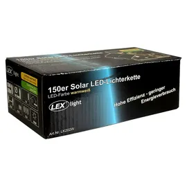 Mojawo Lichterkette Kunststoff 150er Solar warmweiß inkl. Dämmerungssensor grün