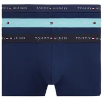 Tommy Hilfiger Herren 3er Pack Boxershorts Trunks aus Baumwolle mit Stretch, Blau (Ptch Blu/Arc AQU/des), M