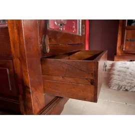 Massivmoebel24 Vitrine Akazie 72 x 40 x 155 cm Braun