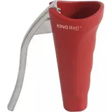Kinghoff Nussknacker konisch Aluminium grau/rot