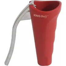Kinghoff Nussknacker konisch Aluminium grau/rot