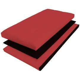 Rebecca Mobili Pouf mit Stauraum Kunstleder 38 x 76 x 38 cm Rot