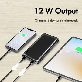 Logilink Powerbank 10000 mAh, 2x USB-A USB-C, schwarz