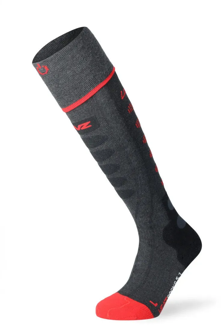 Lenz Heat Sock 5.1 Toe Cap beheizbare Socken, schwarz-rot, Größe 42 43 44 für Männer