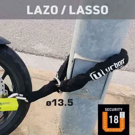 Urban Anti-Diebstahl-Kette für Motorrad 120 cm, ø14 mm, Schwarz