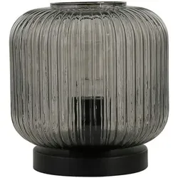 Home Deluxe GmbH HOME DELUXE Tischlampe aus Glas LILY - Rauchgrau | kleine Tischlampe, Design Tischlampe, moderne Tischlampe