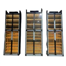 JV Möbel Eleganter schwarzer Weinschrank aus Edelstahl mit