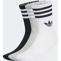 adidas 3-Streifen Crew Socken 3er Pack Schwarz/Weiß 46-48