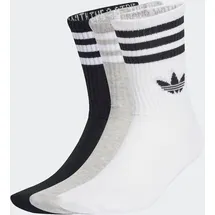 adidas 3-Streifen Crew Socken 3er Pack Schwarz/Weiß 46-48