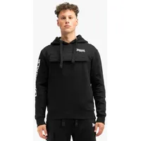 Lonsdale Rushen Kapuzenpullover - Black / White / Olive